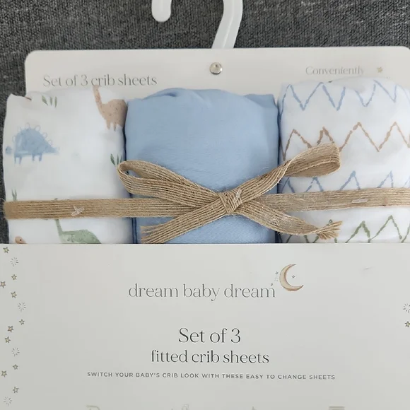 NWT Dream Baby Dream Set Of 3 Fitted Crib/Toddler Sheets - Picture 2 of 4